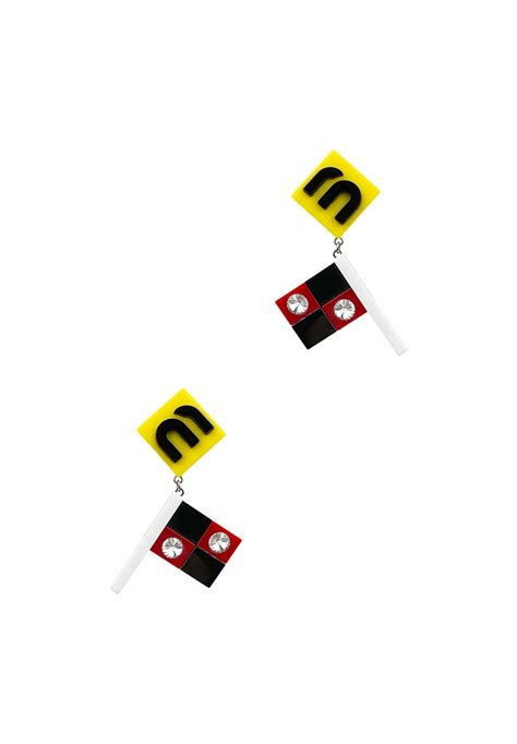 miu miu flag earrings|mi miu earrings.